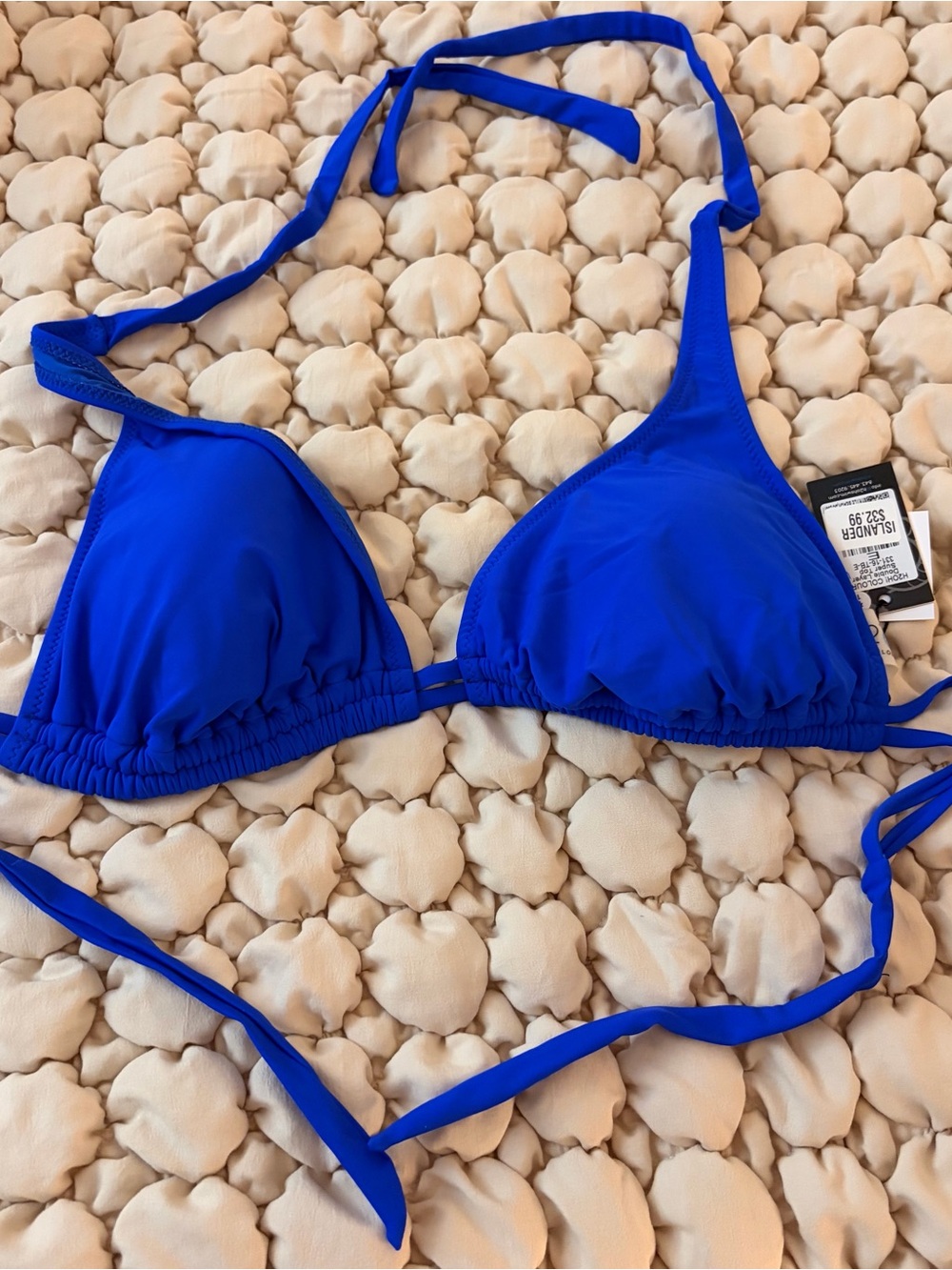 Blue Triangle Bikini Top - Women Swim Bikinis